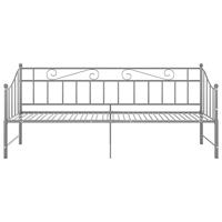 Slaapbankframe uittrekbaar metaal grijs 90x200 cm - thumbnail