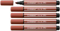 Viltstift stabilo pen 68/75 max sienna | 5 stuks - thumbnail