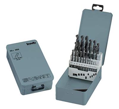 kwb 422544 HSS Metaal-spiraalboorset 25-delig 1 mm, 13 mm DIN 338 Cilinderschacht 25 stuk(s)