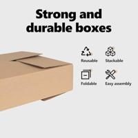 VidaXL Vouwdoos met opslag 50 pcs naturel 40 x 30 x 10 cm karton - thumbnail