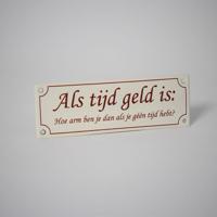 Horeca bord Als geld tijd is - thumbnail