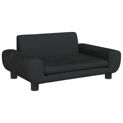 VidaXL Hondenmand 70x45x33 cm fluweel zwart