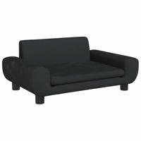 VidaXL Hondenmand 70x45x33 cm fluweel zwart - thumbnail