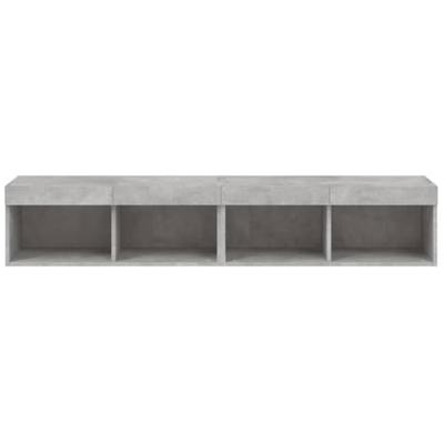 Tv-meubels met LED-verlichting 2 st 80x30x30 cm betongrijs
