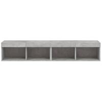 Tv-meubels met LED-verlichting 2 st 80x30x30 cm betongrijs - thumbnail