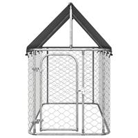 VidaXL Hondenkennel voor buiten met dak 200x100x150 cm - thumbnail