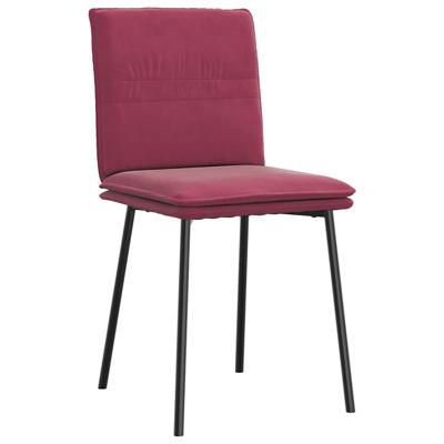 Eetkamerstoelen 4 st fluweel wijnrood Eetkamerstoelen 4 st fluweel wijnrood