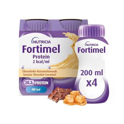 Fortimel Protein 2 Kcal Karamel en Chocolade 4x200ml