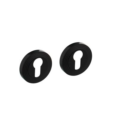 Intersteel Cilinderrozetten verdekt ø54x9mm met rillen Mat zwart