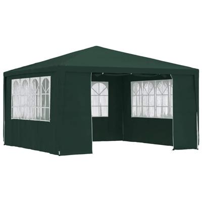 Partytent met zijwanden professioneel 90 g/m 4x4 m groen