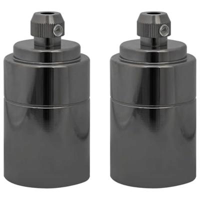 Lamphouders 2 st glanzend zwart E27 Lamphouders 2 st glanzend zwart E27