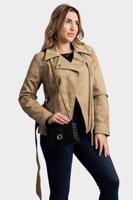 Guess Bikerjasje Dames Lichtbruin - Maat L - Kleur: Bruin | Soccerfanshop - thumbnail