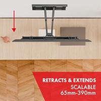 Maclean TV beugel, max VESA 600x400, 32-85", 60kg, horizontale en verticale hoekverstelling, profiel 65-390mm, zwart, MC-789 - thumbnail