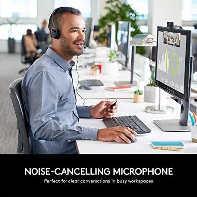 Hoofdtelefoon met microfoon Logitech 981-000100 Zwart - thumbnail