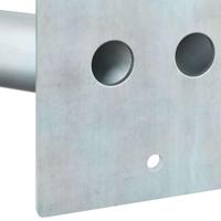 VidaXL Vlaggen mast houder zilver 11,5 x 7,5 x 0,2 cm staal - thumbnail