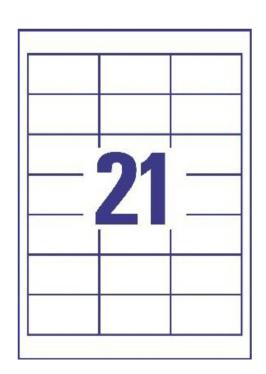 Avery-Zweckform 3670 Universele etiketten 64 x 36 mm Papier Wit 2100 stuk(s) Permanent hechtend Laser (zwart/wit), Laser (kleur)