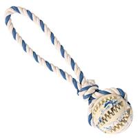 Trixie Denta Fun Flostouw met Bal - thumbnail