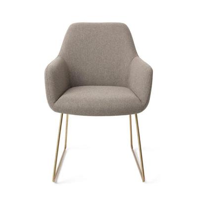 Jesper Home Eetkamerstoel 'Hiroo' Slide Gold, kleur Foggy Fusion