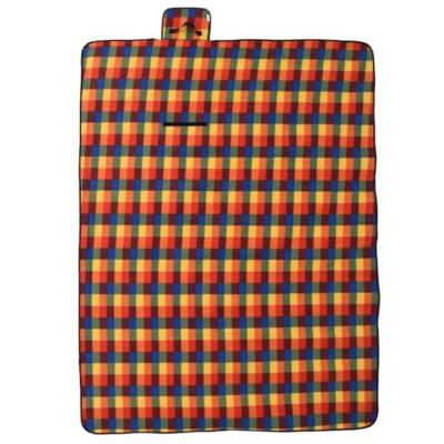 VidaXL Picknickkleed opvouwbaar geruit 200x150 cm fluweel meerkleurig