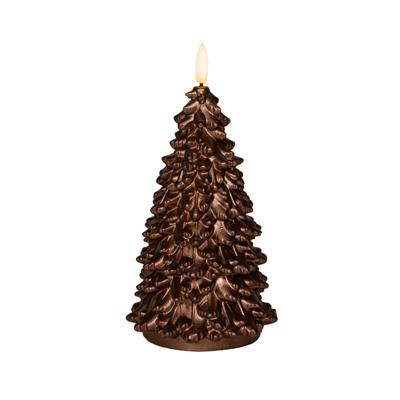 Kaars kerstboom 3d d9,5h20 cm brons Anna's Collection - Annas collection