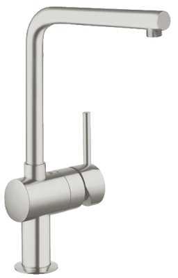 GROHE Minta Keukenkraan - hoog - l uitloop - supersteel geborsteld 31375DC0