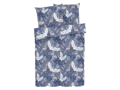 LIVARNO home Satijnen dekbedovertrek 240 x 220 cm (Vogel)