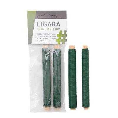 Ligara bloemendraad binddraad groen gepl 40m 2 stuks
