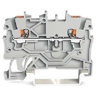 WAGO 2200-1201 Doorgangsklem 3.50 mm Push-In-klem Grijs 100 stuk(s)