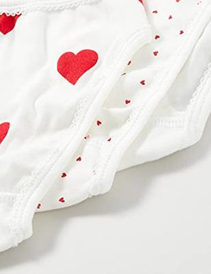 Set van 3 katoenen slipjes met hartjes voor meisjes - PETIT BATEAU witte hartjes