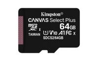 Kingston microSDXC geheugenkaart - 64GB A1 Video Class V10 UHS-I - thumbnail