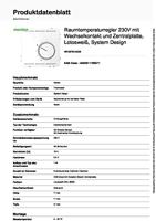 Merten MEG5762-6035 MEG5762-6035 Kamerthermostaat Montagewijze: Schroefbevestiging 1 stuk(s) - thumbnail