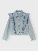 Name it zomer spijkerjas meisjes - licht blauw bleached denim - Nkflana - thumbnail