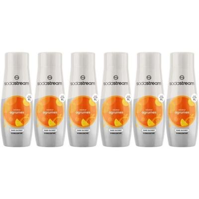 SODASTREAM Concentrates - Pak van 6 suikervrije citrusconcentraten - Tot 54 liter dranken - 440 ml SODASTREAM Concentrates - Pak van 6 suikervrije citrusconcentraten - Tot 54 liter dranken - 440 ml