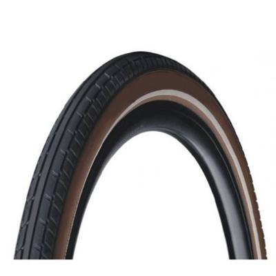 Deli tire buitenband zwart-bruin 28x1.75 47-622 reflectie breaker