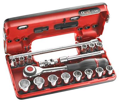 Facom compacte doos 3/8" 6-kant met ratel met draaiend heft - foam inlay - J.360DBOX1 Facom compacte doos 3/8" 6-kant met ratel met draaiend heft - foam inlay - J.360DBOX1