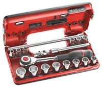 Facom compacte doos 3/8" 6-kant met ratel met draaiend heft - foam inlay - J.360DBOX1 - thumbnail