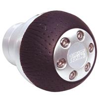 Pookknop aluminium/zwart rond 2512788 - thumbnail