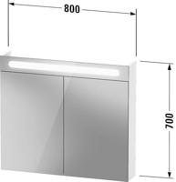 Spiegelkast Duravit No.1 80x14.8x70 cm Wit Duravit - thumbnail