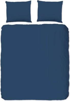 Good Morning Dekbedovertrek "uni dessin" - Blauw - (135x200 cm) - Katoen Good Morning Dekbedovertrek "uni dessin" - Blauw - (135x200 cm) - Katoen