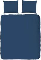 Good Morning Dekbedovertrek "uni dessin" - Blauw - (135x200 cm) - Katoen - thumbnail