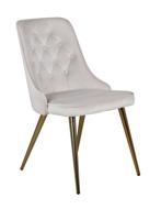 Nohr Eetkamerstoel 'Damar' Velvet, kleur Beige - thumbnail