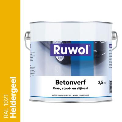 Ruwol Betonverf Heldergeel (RAL 1021) 2,5 liter Ruwol Betonverf Heldergeel (RAL 1021) 2,5 liter