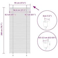 Pliss rolgordijn 95x200 cm stofbreedte 94,4 cm polyester blauw - thumbnail