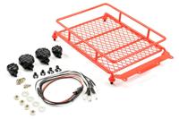 Bagagerek, met 4 lampen, 130x110mm - Rood - thumbnail