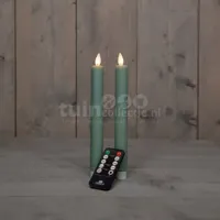 LED Dinerkaars Wax 23cm Jade Groen 2st - thumbnail