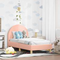 Peuterbedframe met hoofdbord Roze 70 x 140 cm Schapenstof - thumbnail