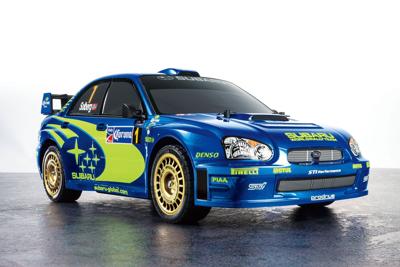 Tamiya 1:10 RC auto Elektro Drift RC Impreza Mexico 04 (TT-01E) Blauw, Goud 4WD Bouwpakket 2,4 GHz