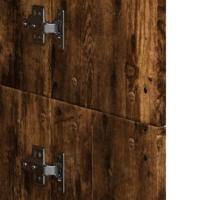 Hoge kast 60x35x180 cm bewerkt hout gerookt eikenkleurig - thumbnail