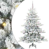 VidaXL Kunstmatige inklapbare kerstboom wit 150 cm pvc en staal - thumbnail
