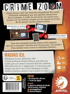 Crime Zoom: Evil Eye - Asmodee - Onderzoeksspel - Vanaf 14 jaar - 30 minuten tot 1 uur
